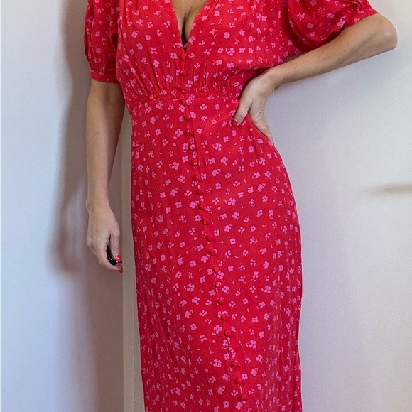 FAITHFULL THE BRAND Bellavista Midi Dress Sunset Floral Print - Picture 5 of 13